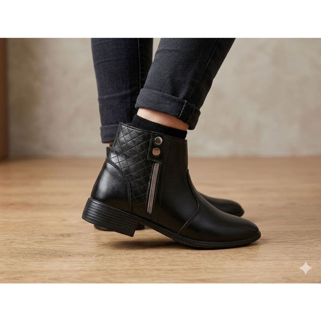 Bota Feminina Couro Ecologico Exclusiva Flávia Cano Baixo Fashion Inverno Modare Original