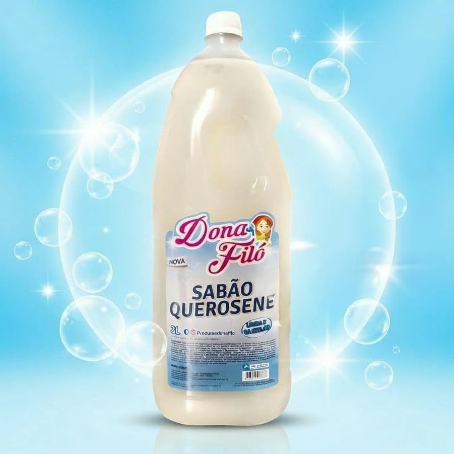 Sabão Com Querosene Dona Filo 2L Limpeza Profunda Ação Repelente Limpa e da Brilho