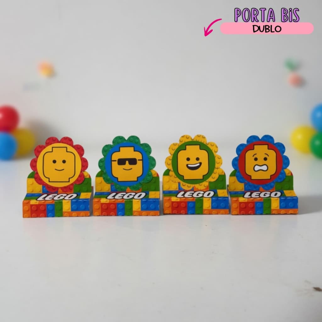 Porta Bis Duplo Lego Personalizados /Lembrancinha de Festa /Aniversário