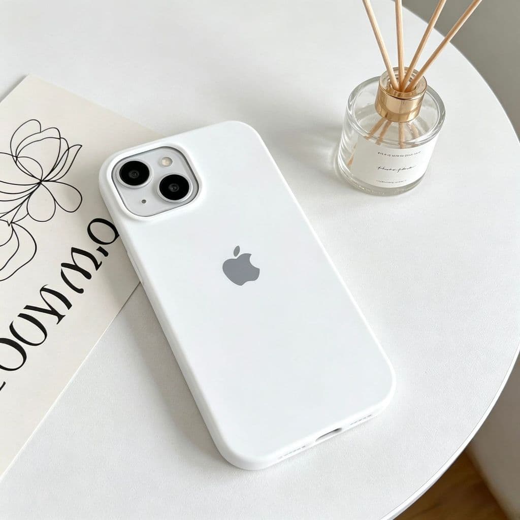 Capa Capinha Aveludada Branca Para IPhone XR 11 12 13 14 15 16 17 PRO MAX PLUS