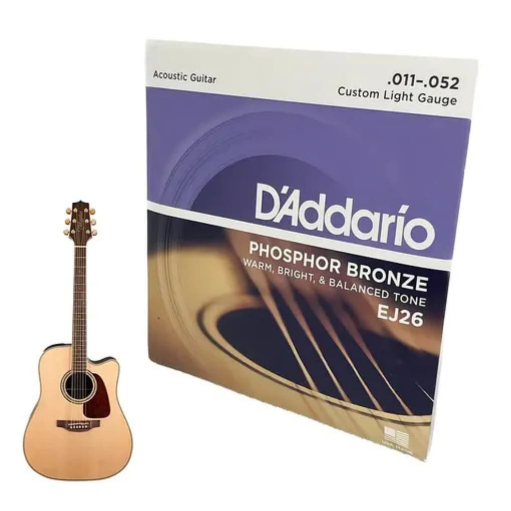 Encordoamento Phosphor Bronze 011 Para Violão EJ-26 AC - D`Addario