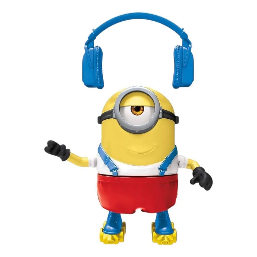 Boneco Minions Stuart Patins Girando Miniatura GDM90 MATTEL