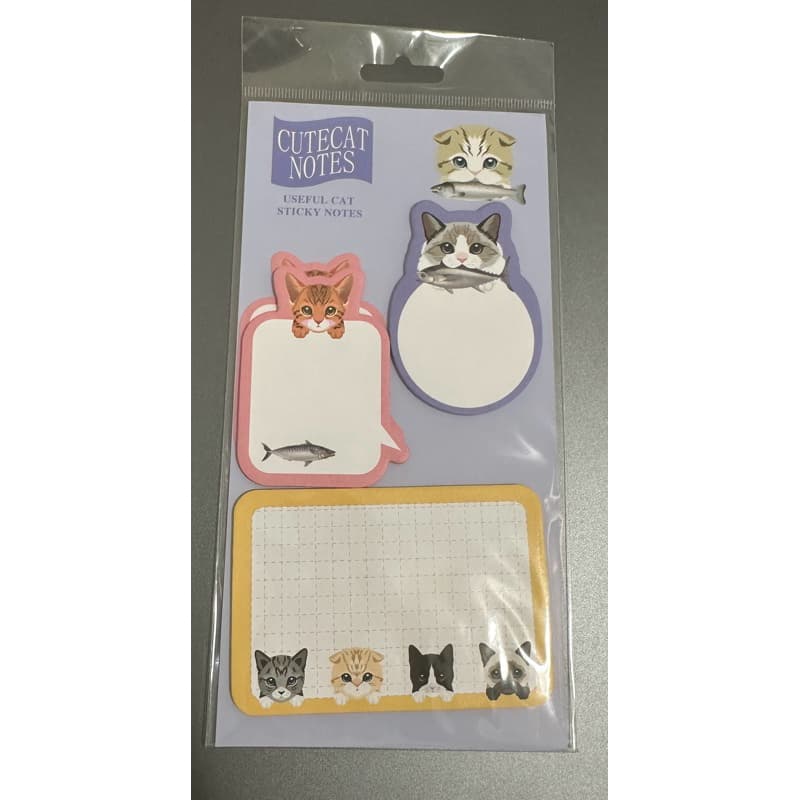 Post-it Gatinhos Fofo Kit Bloco Adesivo Colorido Papelaria Criativa Kawaii