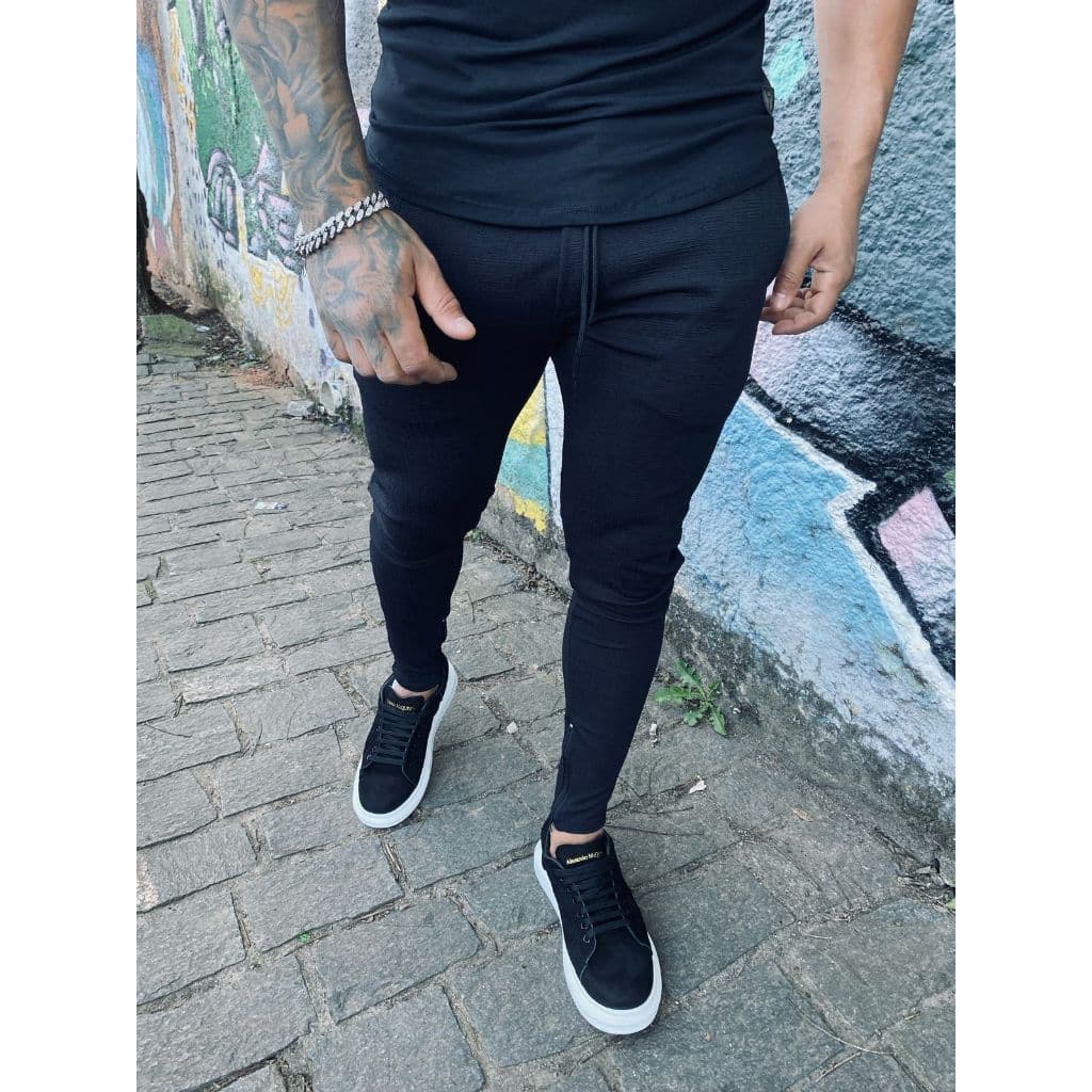 Calça Masculina Skinny com Zíper