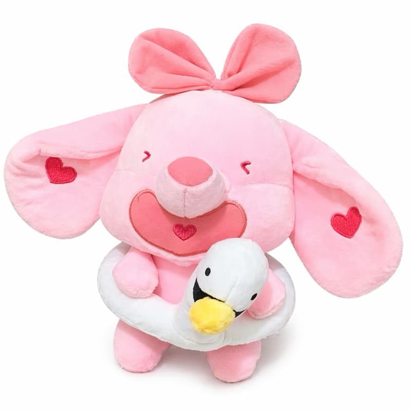 Pelúcia elefante rosa e boia de pato Br Machine