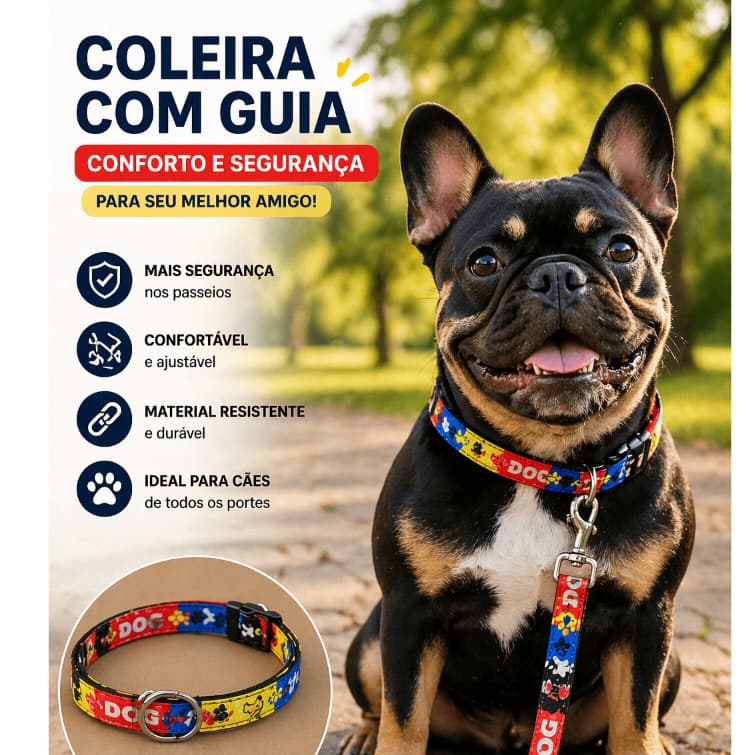 Kit Cartela Coleira Cachorro 10 Unidades delicadas e duradouras