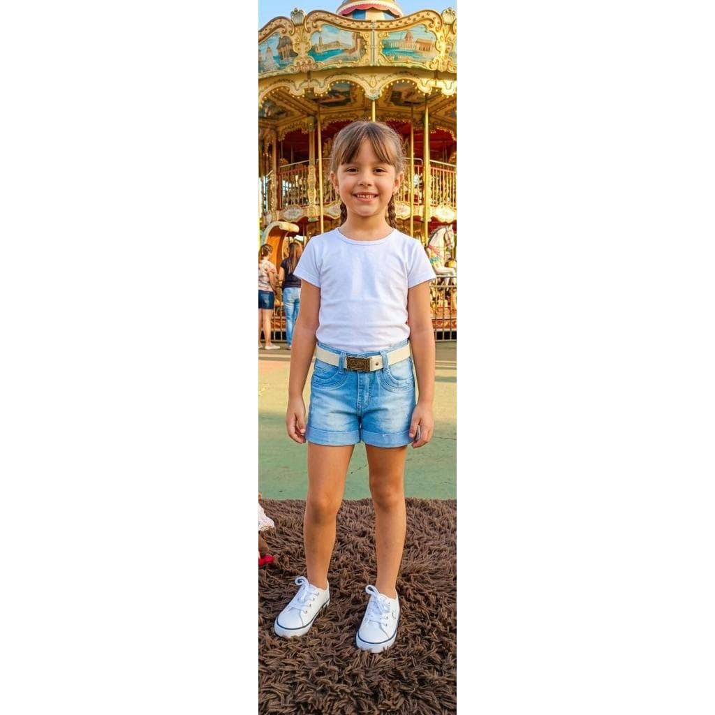SHORT JEANS CLARO MENINA INFANTIL 4/8