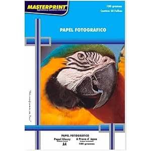 PAPEL FOTOGRAFICO A4 GLOSSY 180G PCT 50 FLS MASTER