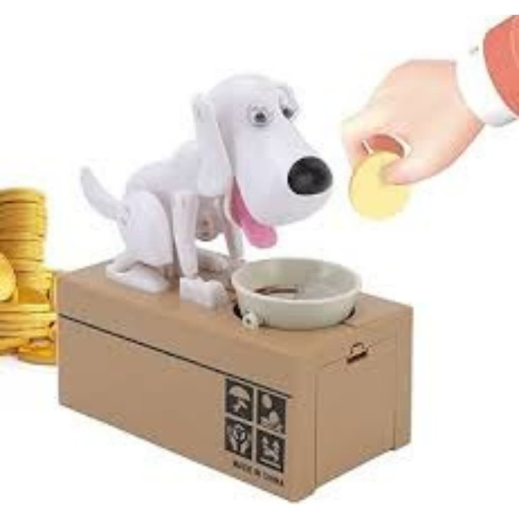 Cofrinho Cachorro Come Moeda Interativo Infantil Educativo Presente Criativo Crianças
