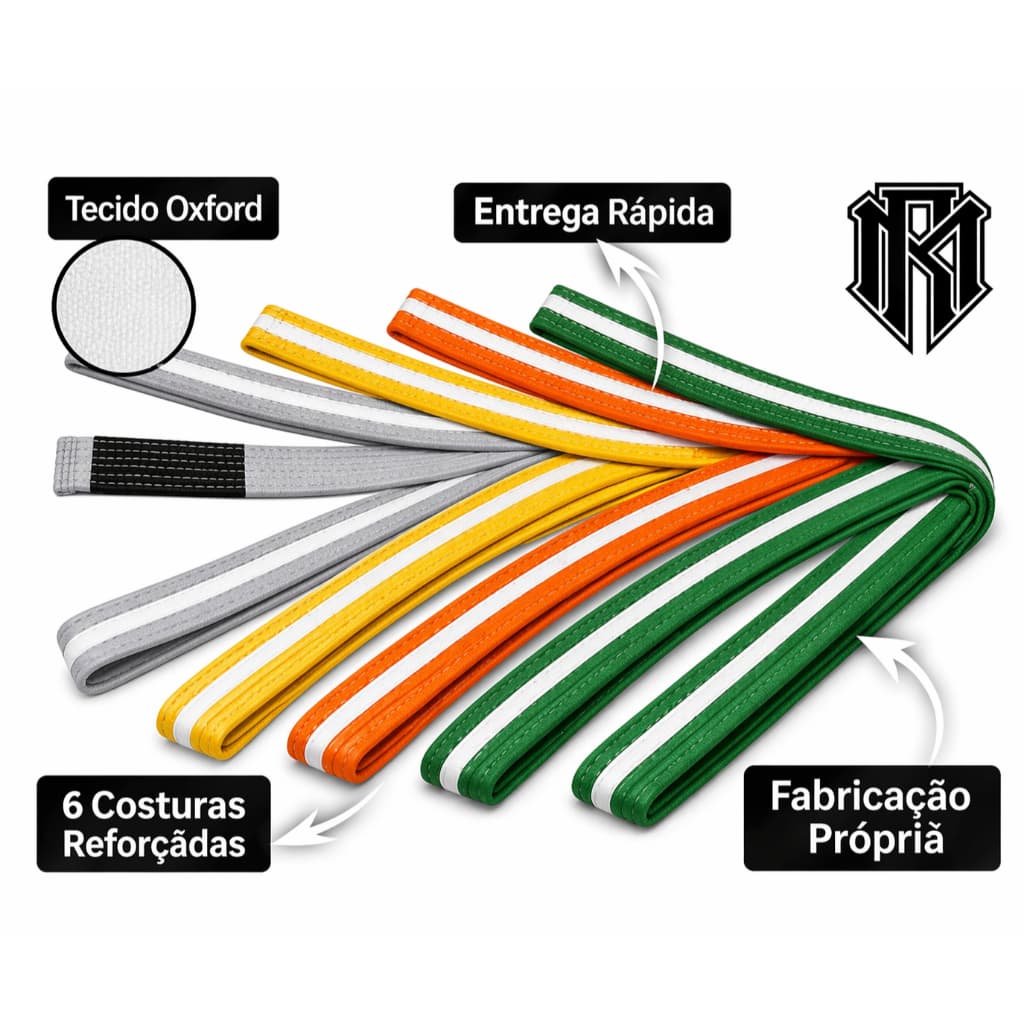 Faixa Jiu Jitsu OXFORD INFANTIL linha branca