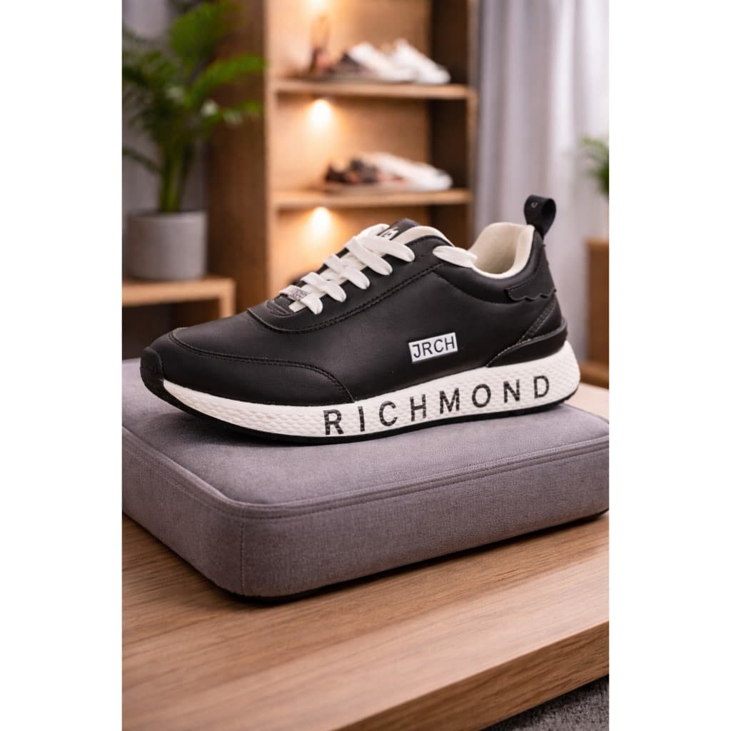 Tênis Masculino Em Couro John Richmond Importado Original