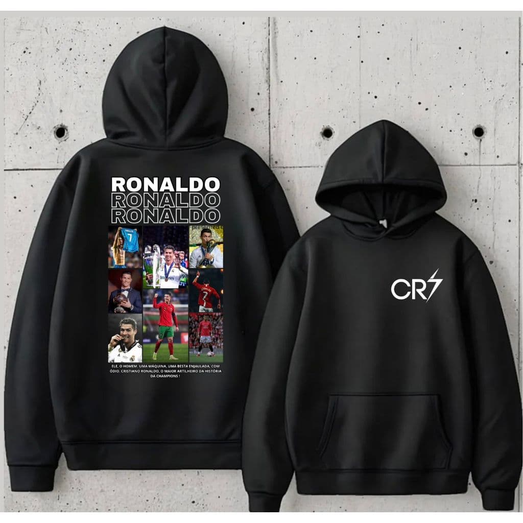 Blusa Moletom Cristiano Ronaldo Robozão Estilo Canguro Flanelado Modelo Novo 2026 Envio Imediato