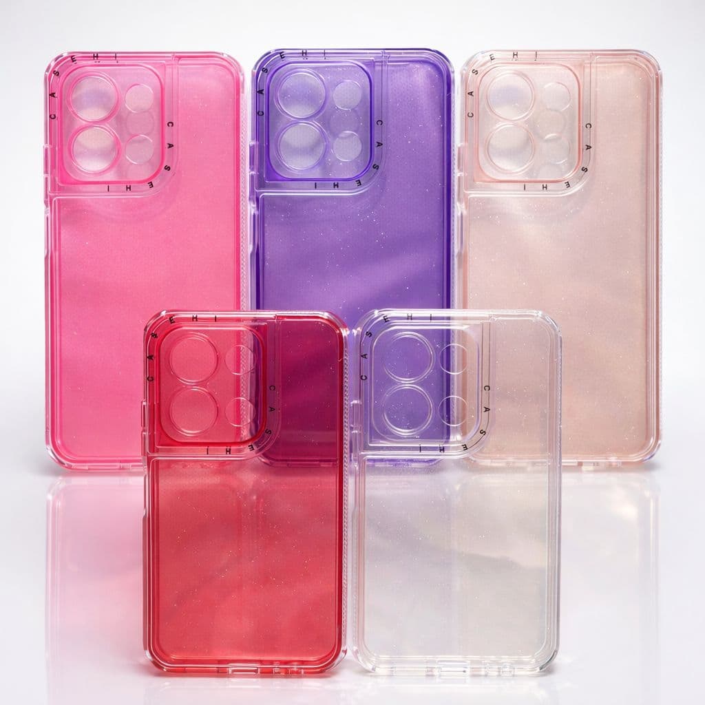 Capa Capinha Com Glitter Para Motorola G04/G05/G06/G10/G13/G14/G22/G45 Case Anti-Impacto Com Brilho