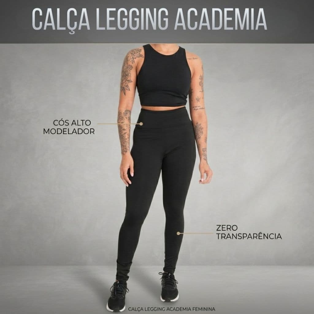 Calça Legging Academia Cintura Alta para Musculação
