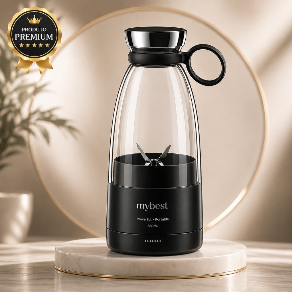Garrafa Liquidificador Portátil 350ml USB Recarregável 2 em 1 Mini Blender Sem Fio
