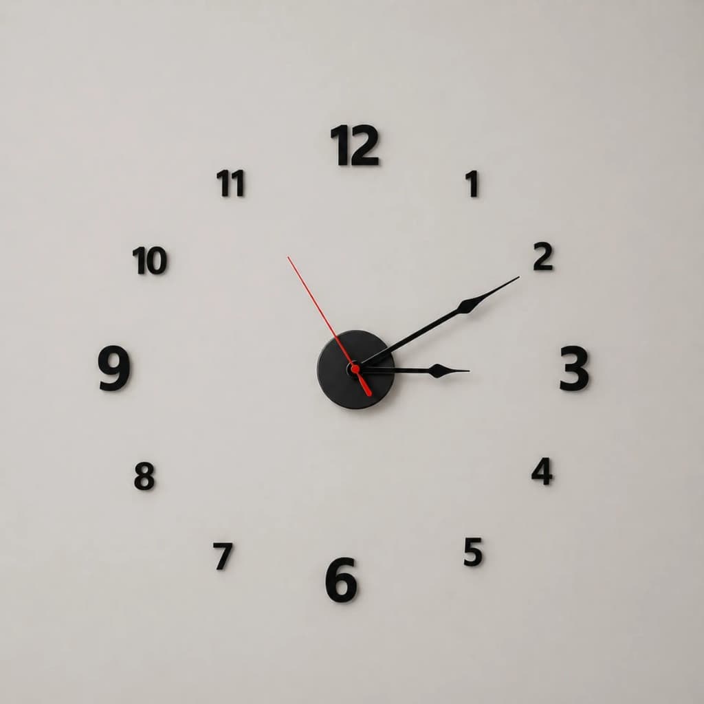 Relógio De Parede Decorativo 3d Grande Minimalista