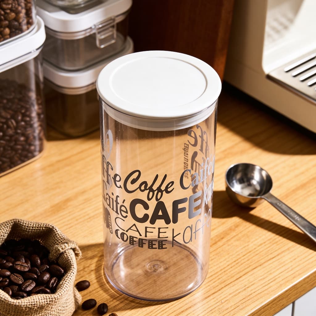 Pote Hermético Café 1,4L Plastutti ☕✨| Pote Organizador Mantimentos, Porta Café Plástico com Vedação