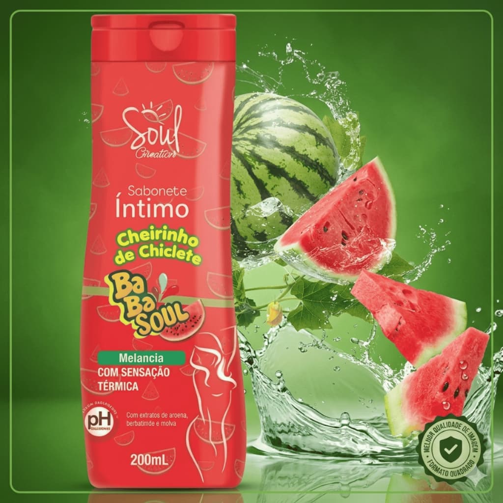Soul Cosmeticos de Melancia Refrescante e Leve Para o Dia a Dia Babasoul 200Ml