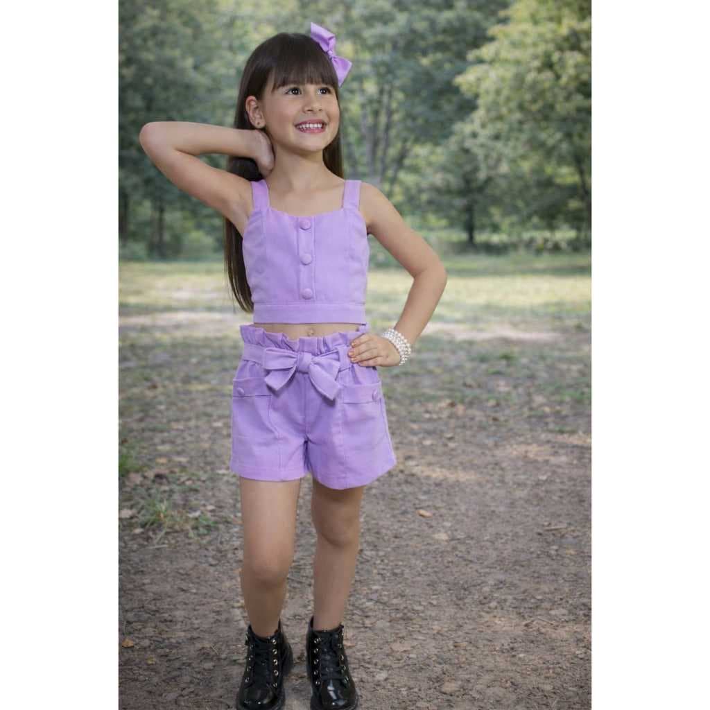 Conjunto Linho Infantil Feminino Conjunto Luxo Infantil Menina 4 ao 10 anos