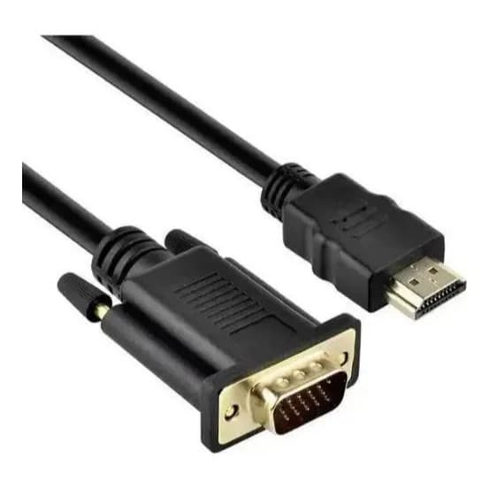 Cabo HDMI para VGA Banhado - Alta Qualidade e Blindagem Dupla, 1,8m