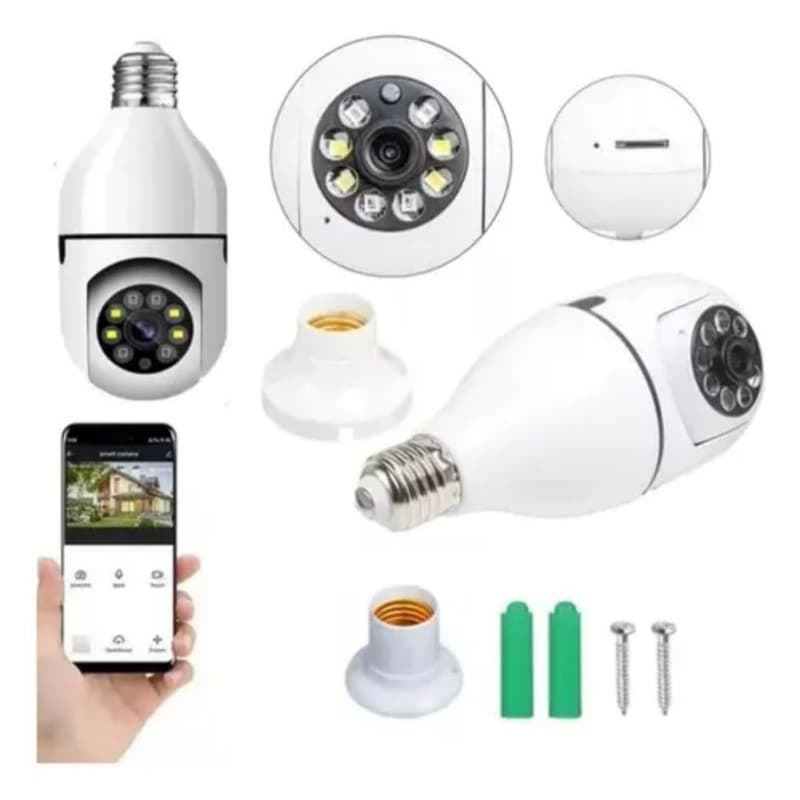 Câmera Ip Lâmpada Panorâmica Yoosee 1080p Led Infravermelho