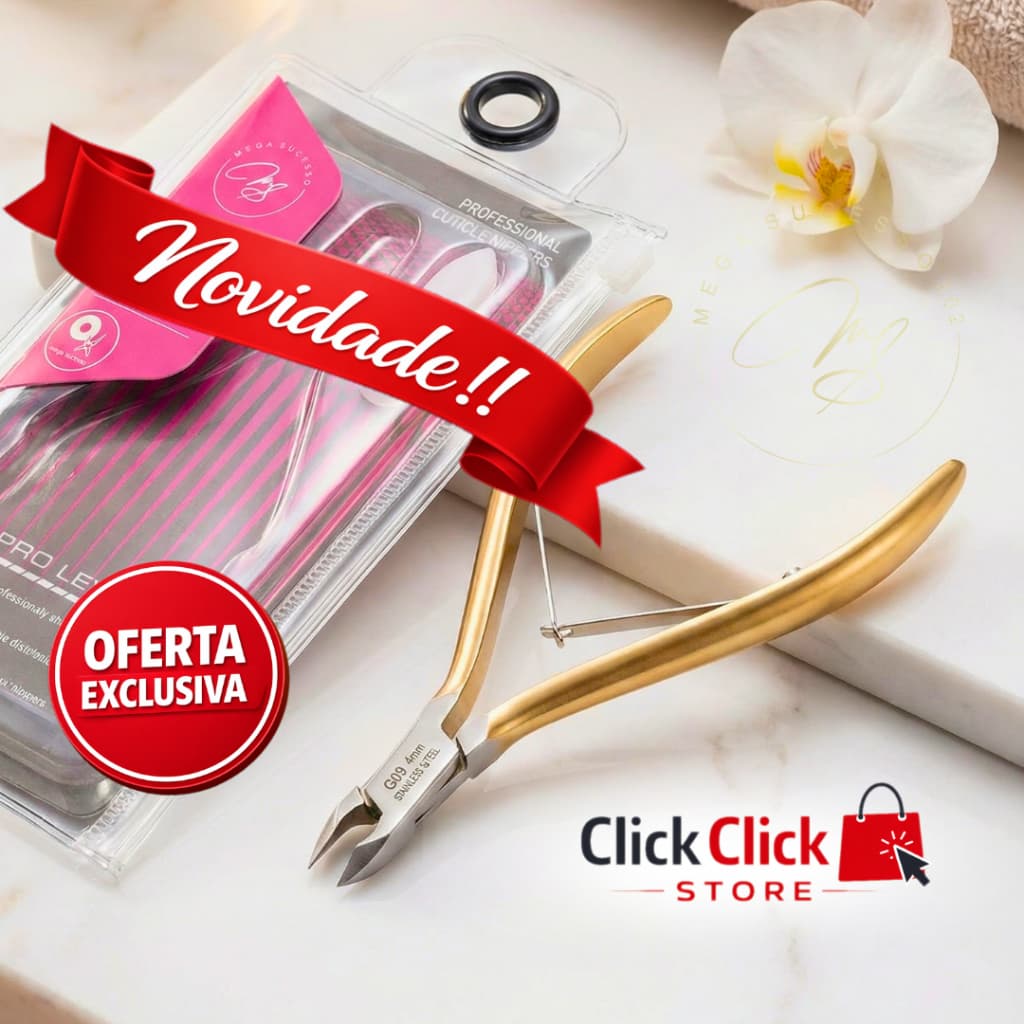 Alicate Profissional para Cutícula Mega Sucesso em Aço Inox Precisão e Durabilidade - SQ8577