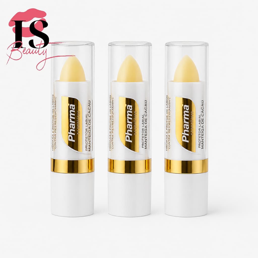 Kit 3 Manteiga De Cacau Bastão Tradicional - Pharma - Hidratantes Labial