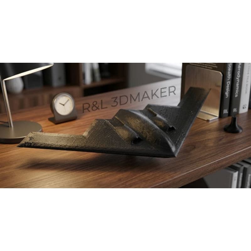 Miniatura Avião B-2 Spirit Bombardeiro Stealth 15cm - Decoração Escritório / Colecionador