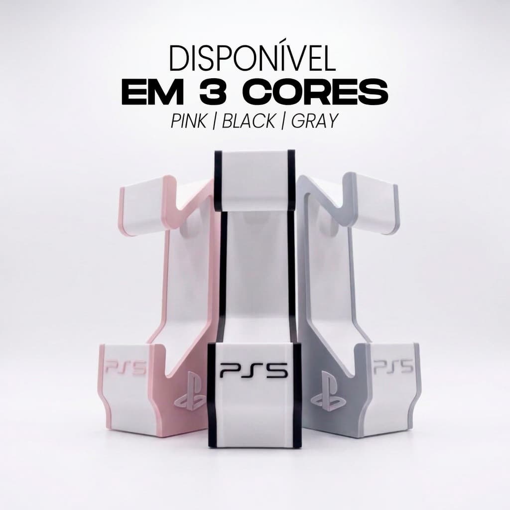 Suporte Duplo Controle PS5 com Acesso para Carregamento | Organizador Dual DualSense Resistente - DG Shop