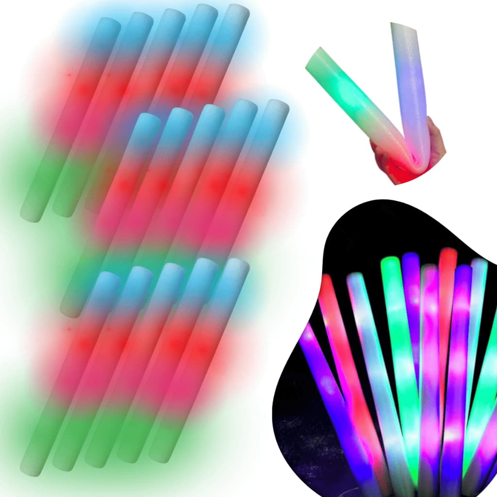 Bastão Neon LED Acrílico com Luzes Coloridas para Festa – 5 ou 20 Unidades
