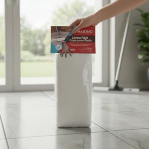 Pano de Chão Capa para Rodo 30cm | Lustra e Brilha |Vidros, Pisos, Azulejos| Fácil e sem Esforço Com Zíper I Kit 2 ou 3