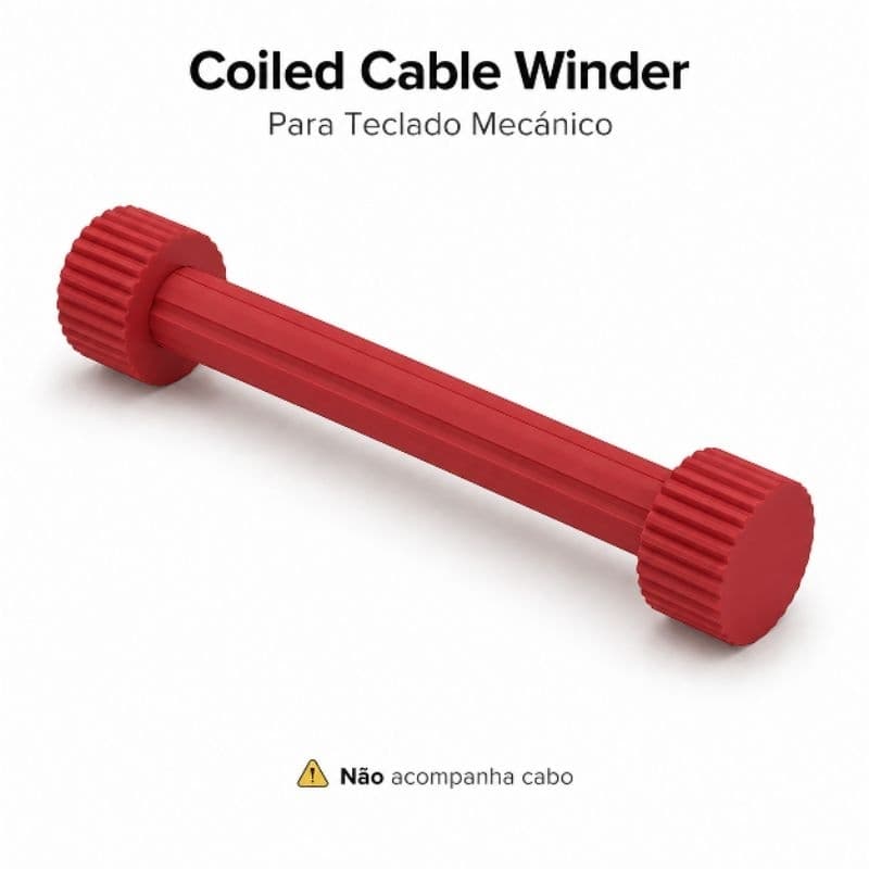 Organizador Cabo Teclado Mecânico Coiled Cable Winder Setup Gamer Limpo e Profissional