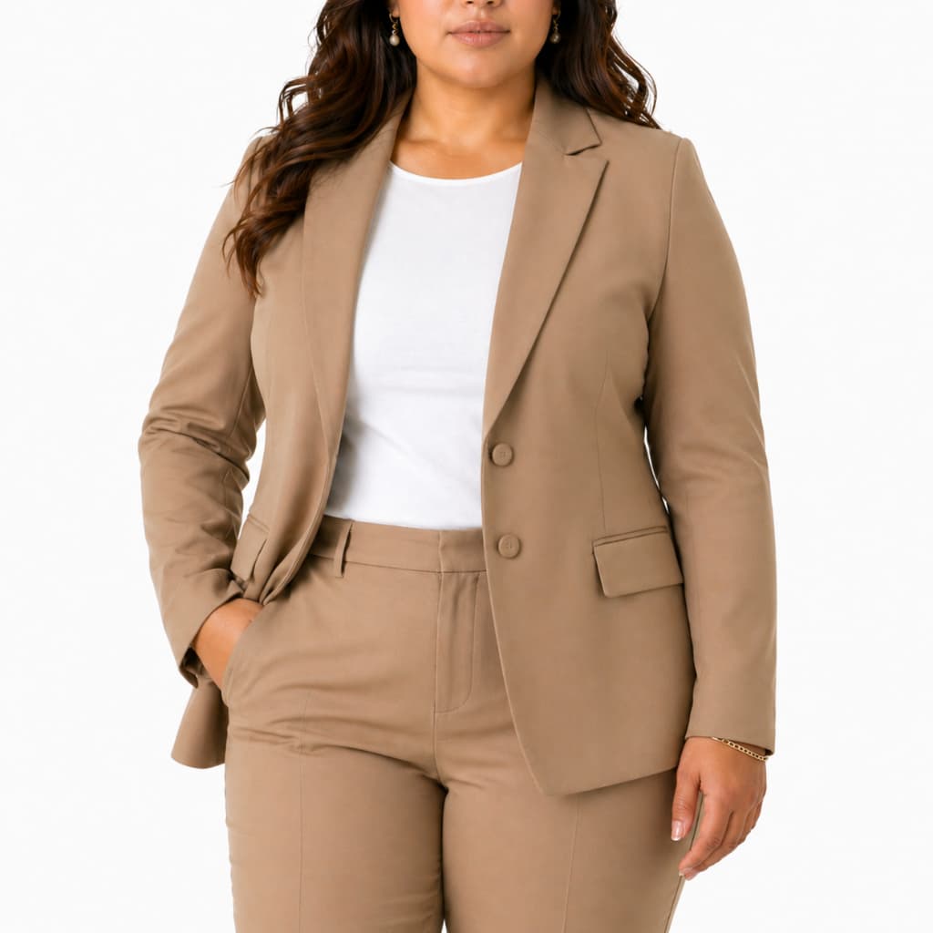 Blazer Plus Size Alfaiataria Feminino Elegante Casual Outono