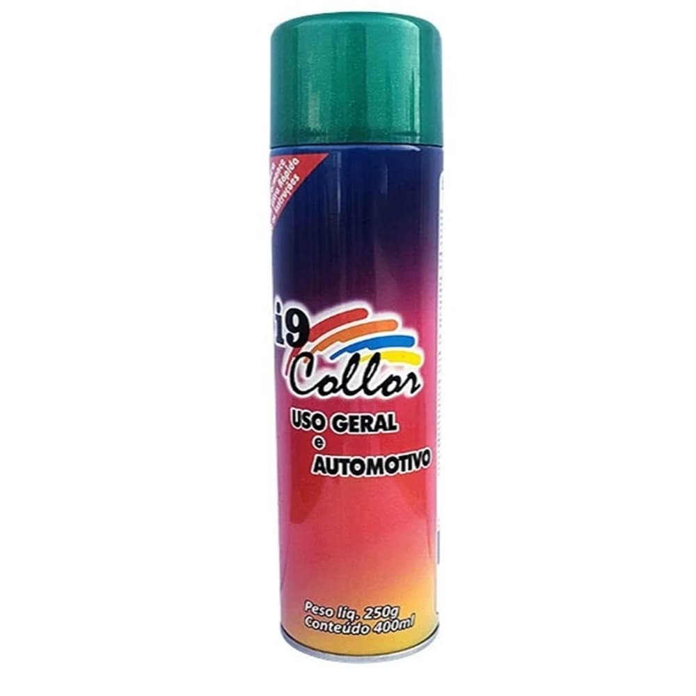 Tinta Spray Verde Metálico 400ml uso geral e automotivo i9 Collor