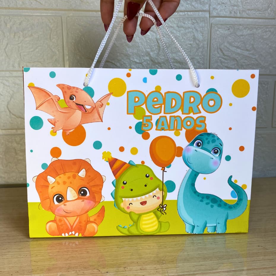 SACOLINHA PERSONALIZADA Dinossauro Baby