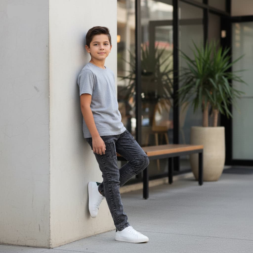 Calça Jeans Infantil Masculina Destroyed Moderna 8 ao 16 Estilo Street Confortável Jogador