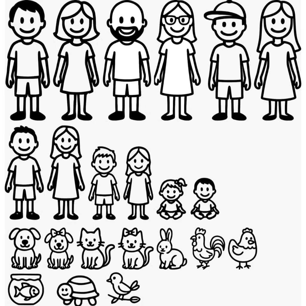 ADESIVO FAMÍLIA 4 PERSONAGEM Á ESCOLHER similares , celular