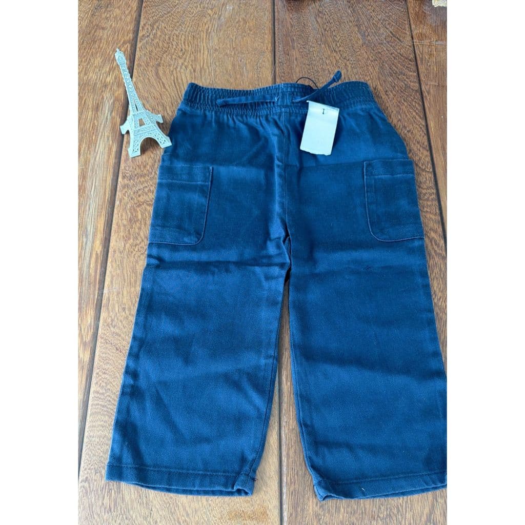 Calça cargo sarja azul marinho Primark menino importado - 24/36 meses