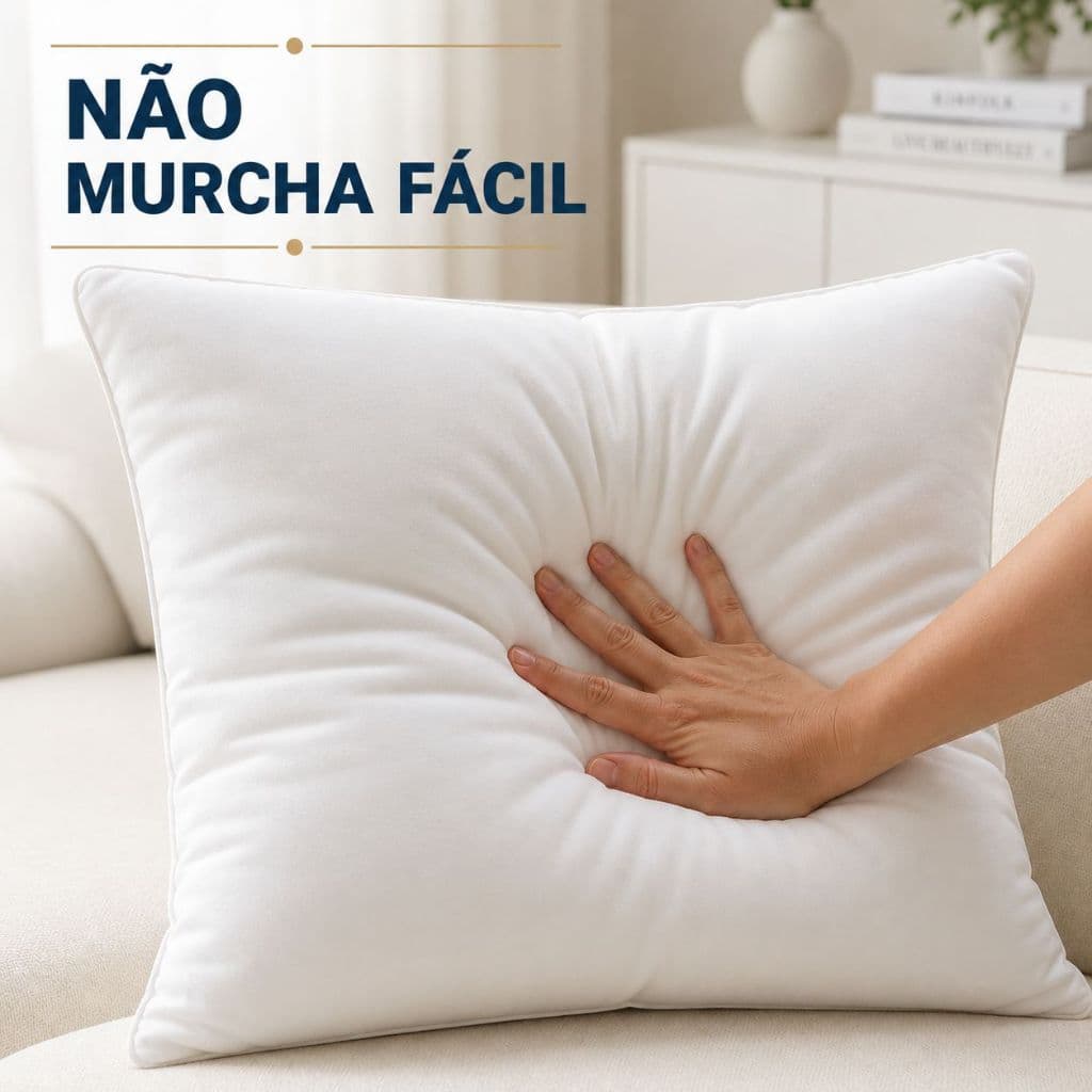 Kit Refil Almofada 50x50 I Fibra Siliconada Enchimento I Premium 2 4 5 Unidades