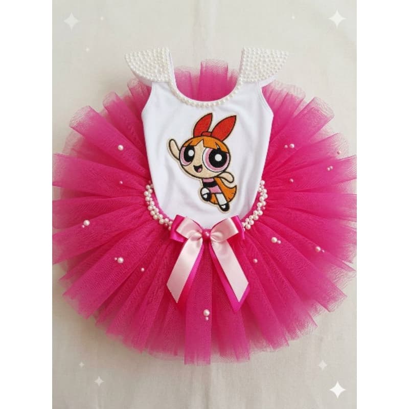 Fantasia Infantil Florzinha Meninas Superpoderosas Body + Saia Tutu