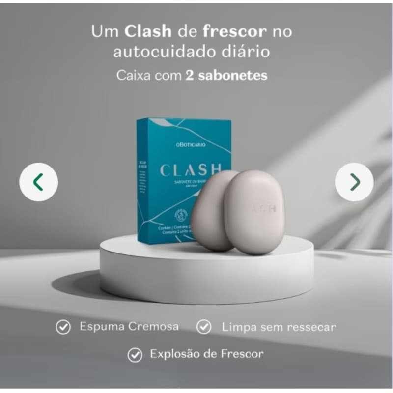 Sabonete em Barra Clash 2x80g