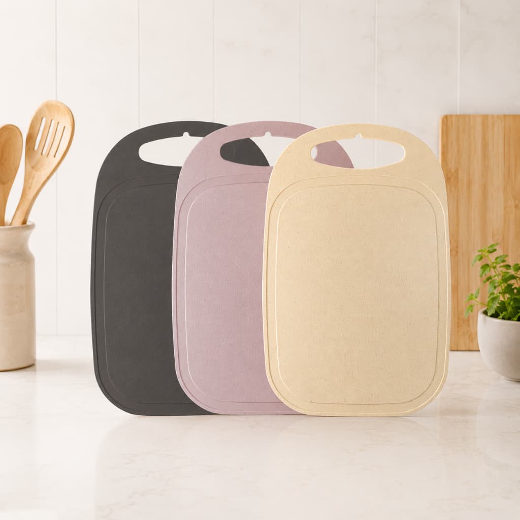 Tábua para Corte Bambu e PP Lines 33,5cm – Lyor | Tábua de Cozinha Moderna e Resistente