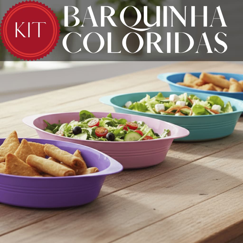 Kit 10 Tigelas Barquinha Vasilha Para Petiscos Pote Cumbuca Petisqueira Caldos Servir Petiscos Festa