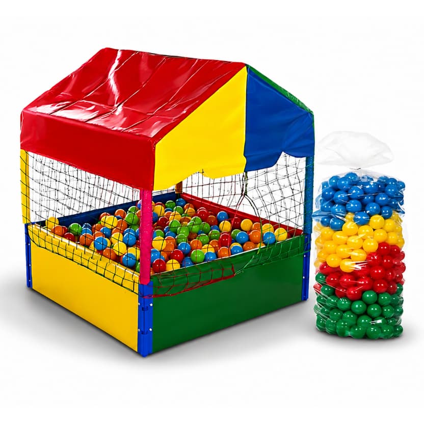 Piscina de Bolinhas 1,00m Infantil Nacional Premium + 500 Bolinhas.