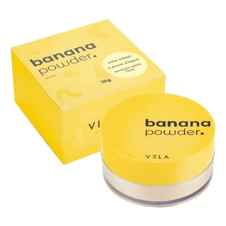 Pó Solto Banana Powder Aveludado Prova D'água Efeito Matte Vegano Original Vizzela