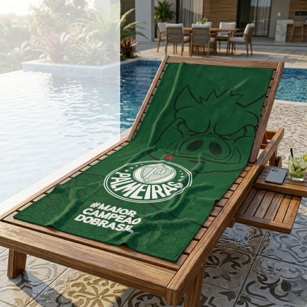 Toalha de Banho Aveludada Palmeiras 70 cm x 1,40 m Lepper