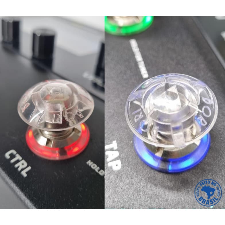 Botton Footswitch BORI Capa Botão Pedal Pedaleira Guitarra Anti Impacto 6un