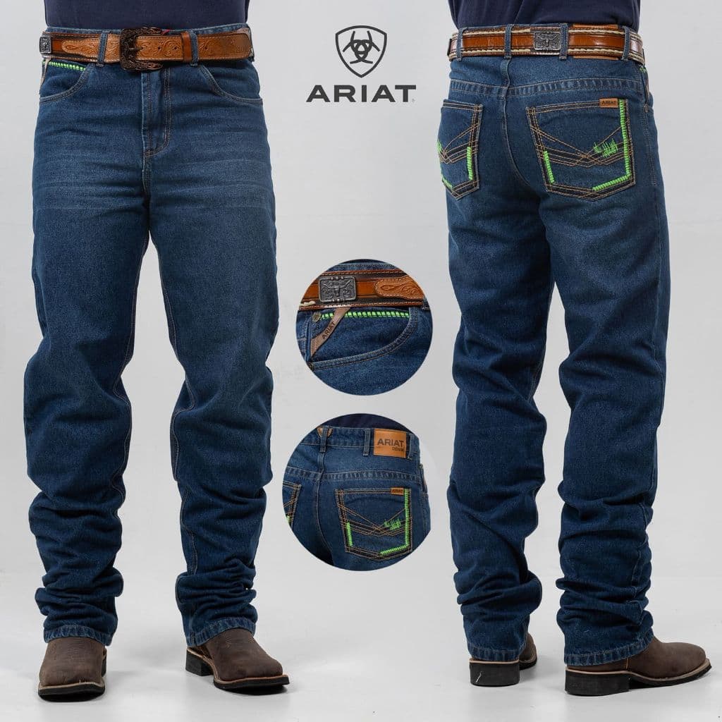 calça country JEANS masculina ARIAT jeans grosso cowboy rodeio montaria lançamento