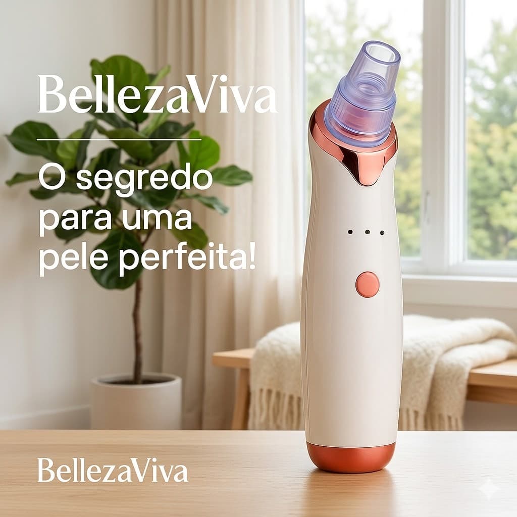 Removedor de Cravos e Espinhas Elétrico Profissional - Sugador a Vácuo Recarregável