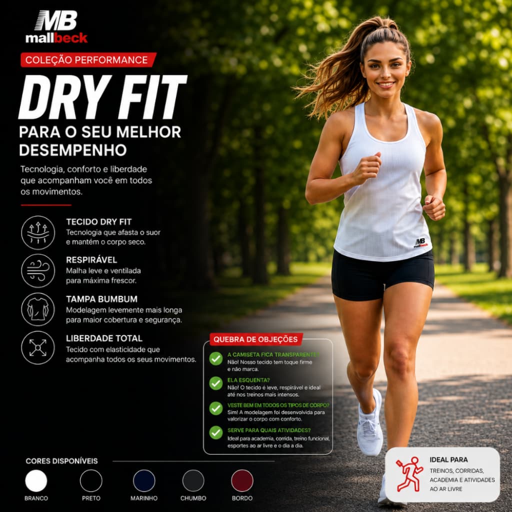 BLUSA CAMISETA DRY FIT FEMININA ACADEMIA CORRIDA TREINO
